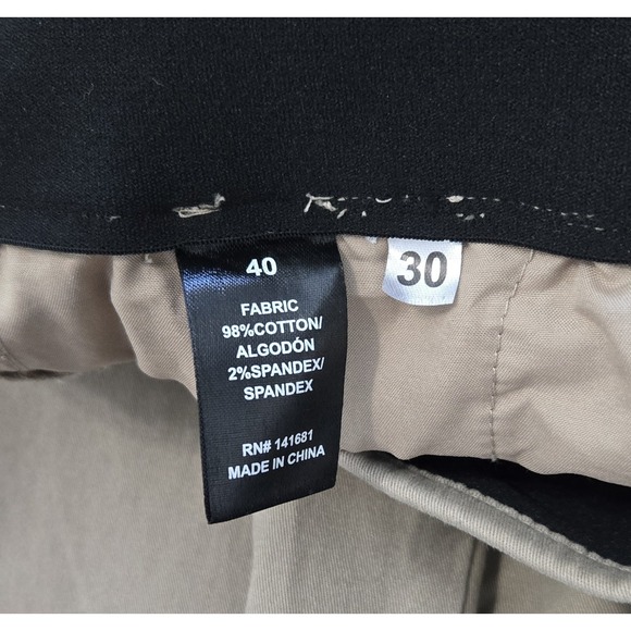 NEW Architect Active Flex Straight Leg Cargo Pants Men's 40x30 Beige Flat Front - Picture 8 of 13